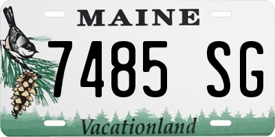 ME license plate 7485SG