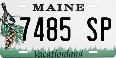 ME license plate 7485SP
