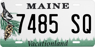 ME license plate 7485SQ