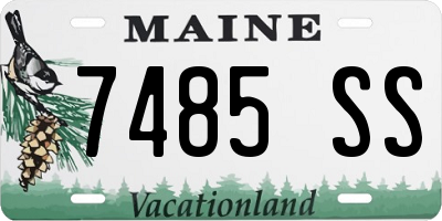 ME license plate 7485SS