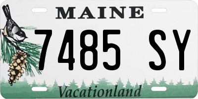 ME license plate 7485SY