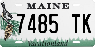 ME license plate 7485TK