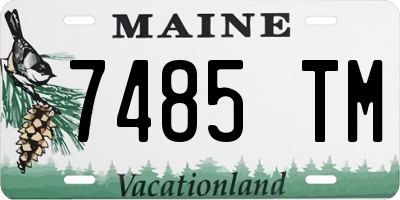 ME license plate 7485TM