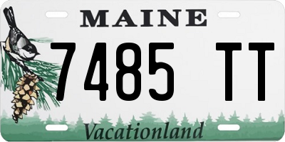ME license plate 7485TT