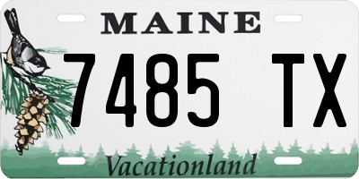 ME license plate 7485TX
