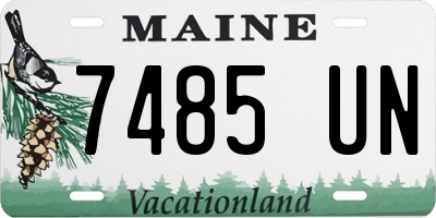 ME license plate 7485UN