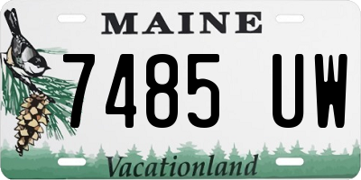 ME license plate 7485UW