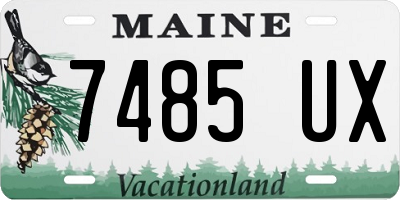 ME license plate 7485UX