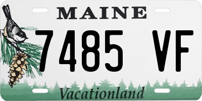 ME license plate 7485VF