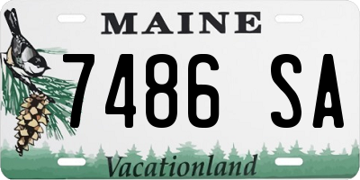 ME license plate 7486SA