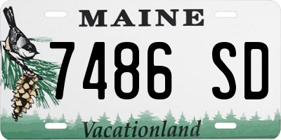 ME license plate 7486SD