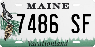 ME license plate 7486SF