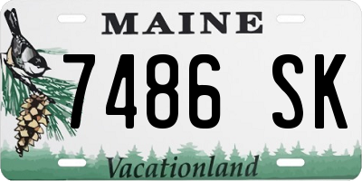 ME license plate 7486SK