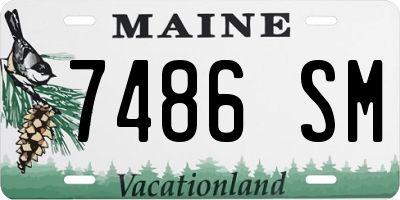 ME license plate 7486SM