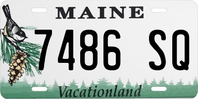ME license plate 7486SQ