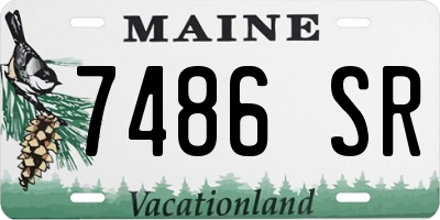 ME license plate 7486SR