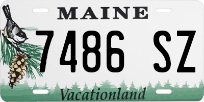 ME license plate 7486SZ
