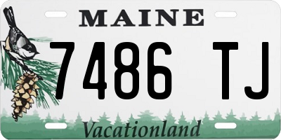 ME license plate 7486TJ