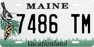 ME license plate 7486TM