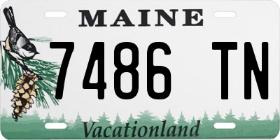 ME license plate 7486TN