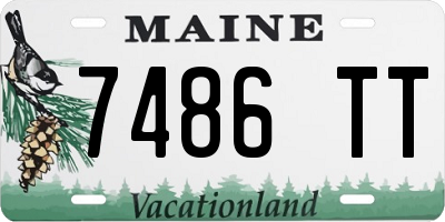 ME license plate 7486TT