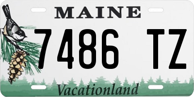 ME license plate 7486TZ