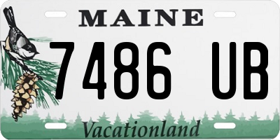 ME license plate 7486UB