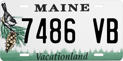 ME license plate 7486VB
