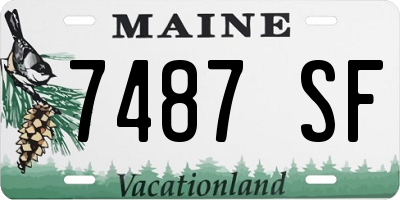 ME license plate 7487SF