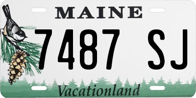 ME license plate 7487SJ
