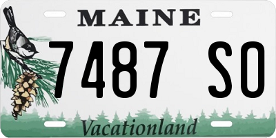 ME license plate 7487SO