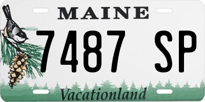 ME license plate 7487SP