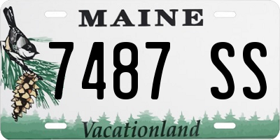 ME license plate 7487SS