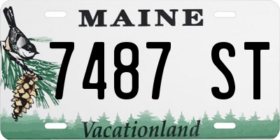 ME license plate 7487ST