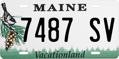 ME license plate 7487SV