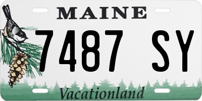 ME license plate 7487SY