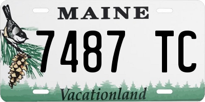 ME license plate 7487TC