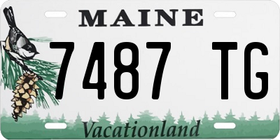 ME license plate 7487TG