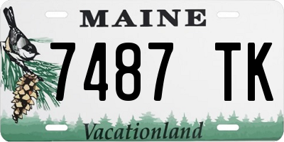 ME license plate 7487TK