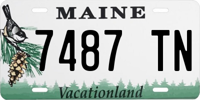 ME license plate 7487TN