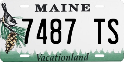 ME license plate 7487TS