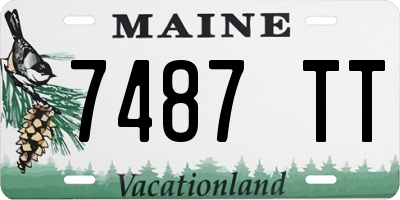 ME license plate 7487TT