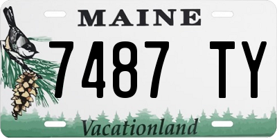 ME license plate 7487TY