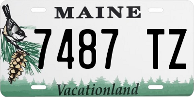 ME license plate 7487TZ