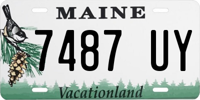 ME license plate 7487UY