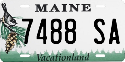 ME license plate 7488SA