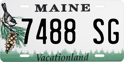 ME license plate 7488SG