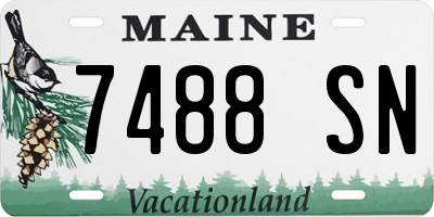 ME license plate 7488SN