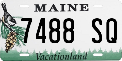 ME license plate 7488SQ