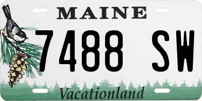 ME license plate 7488SW